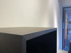 Wohnwand Tavi Lack M 23 Muschel Grau Mit Eiche D83 Achat Schwarz