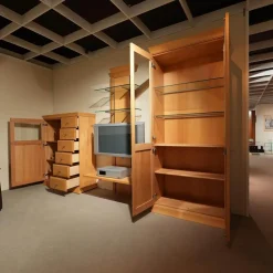 Wohnwand Tessin Buche Massiv Mit Beleuchtung Und Flachtrafo