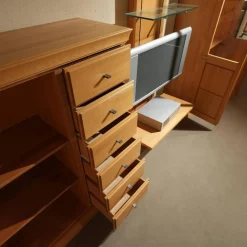 Wohnwand Tessin Buche Massiv Mit Beleuchtung Und Flachtrafo