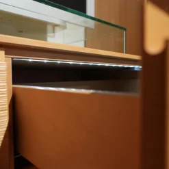 Wohnwand Tessin Buche Massiv Inklusive Beleuchtung Mit Funkfernbedienung