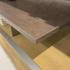 Wohnwand Tormine Balkeneiche Natur Absatz Rostoptik Mit LED Beleuchtung