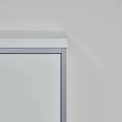 Wohnwand Trento Weiß Hochglanz mit LED Power Spot