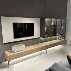 Wohnwand Untergestell Furniert Rovere Avana Gestellfuß Antracite Lackiert