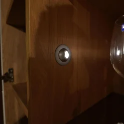 Wohnwand V Montanara Holz Wildeiche Geölt Frontglas Montegrau Mit Beleuchtung