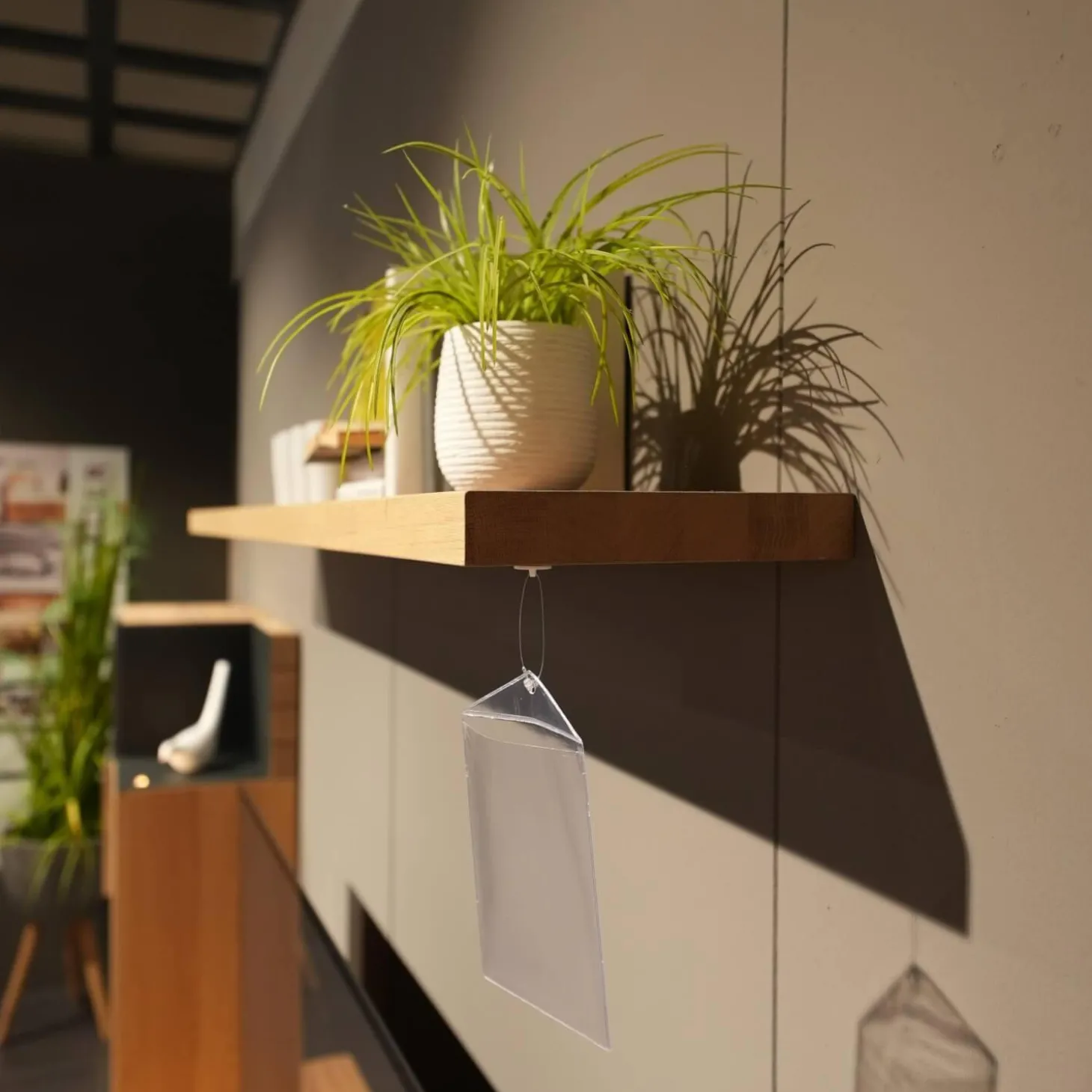 Wohnwand Valpin Eiche Altholz Braun Akzent Colorglas