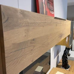 Wohnwand V-Alpin Eiche Altholz Glas Anthrazit