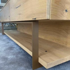 Wohnwand V-Cube Living Wildeiche Rustico mit Beleuchtung