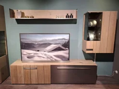 Wohnwand Vgalvino Alteiche Rustico Schwemmgrau Lackiert Massiv