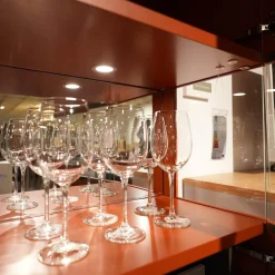 Wohnwand Vienna 35 35009 Lack Ziegelrot Rot Und Lack Grau Inklusive Beleuchtung