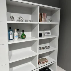 Wohnwand Vita Lack Grauweiß Matt Und Hochglanz Mit Schiebetüren Ohne Deko