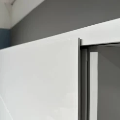 Wohnwand Vita Lack Grauweiß Matt Und Hochglanz Mit Schiebetüren Ohne Deko