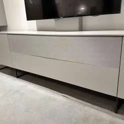 Wohnwand WK 419 Intono Lack 494 Matt Canagrau Und 433 Matt Blaugrün Mit Beleuchtung