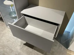 Wohnwand WK 418 Zola Glattlack Steingrau 407 Inklusive Beleuchtung Ohne TV