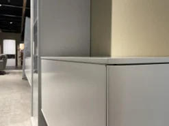 Wohnwand WK 418 Zola Glattlack Steingrau 407 Inklusive Beleuchtung Ohne TV