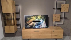 Wohnwand WM 1880 Wildeieche Massiv