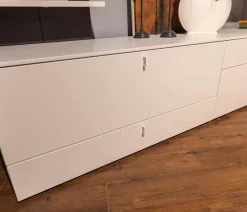 Wohnwand X1 Kombi X150-3736L Lack Schiefergrau Matt