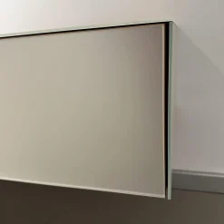 Wohwand In Eiche Weiß Geölt Fronten Glas Pearl Matt Innen Buche Mit Zwei Schubkästen Und Einer Klappe