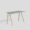Writing Desk Copenhagen CPH 90 Gestell Eiche Massiv Lackiert Platte Linoleum Grau
