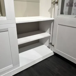 Zeilenschrank WM Casa 220 Pinie Massiv Weiß Soft Gebürstet Mit LED Beleuchtung