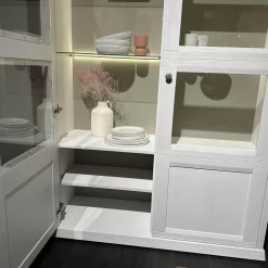 Zeilenschrank WM Casa 220 Pinie Massiv Weiß Soft Gebürstet Mit LED Beleuchtung